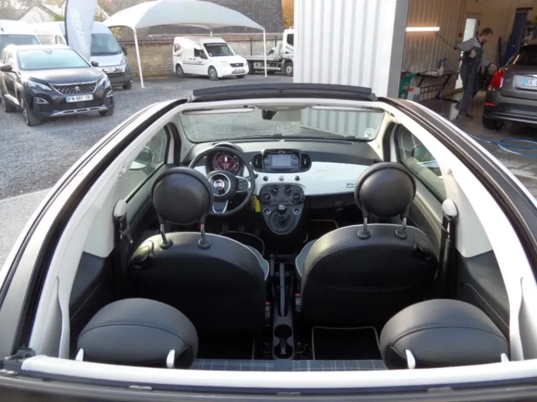FIAT 500C 12 LOUNGE 69 CV CAPOTE NOIRE