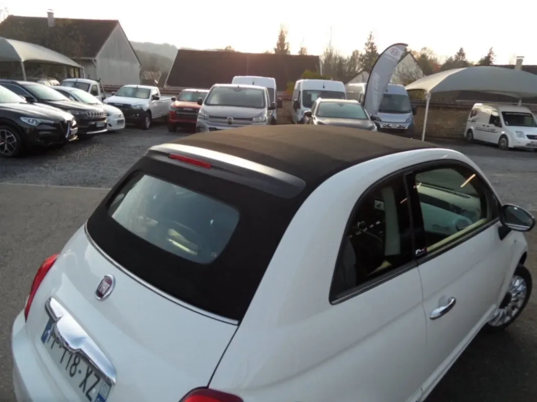 FIAT 500C 12 LOUNGE 69 CV CAPOTE NOIRE