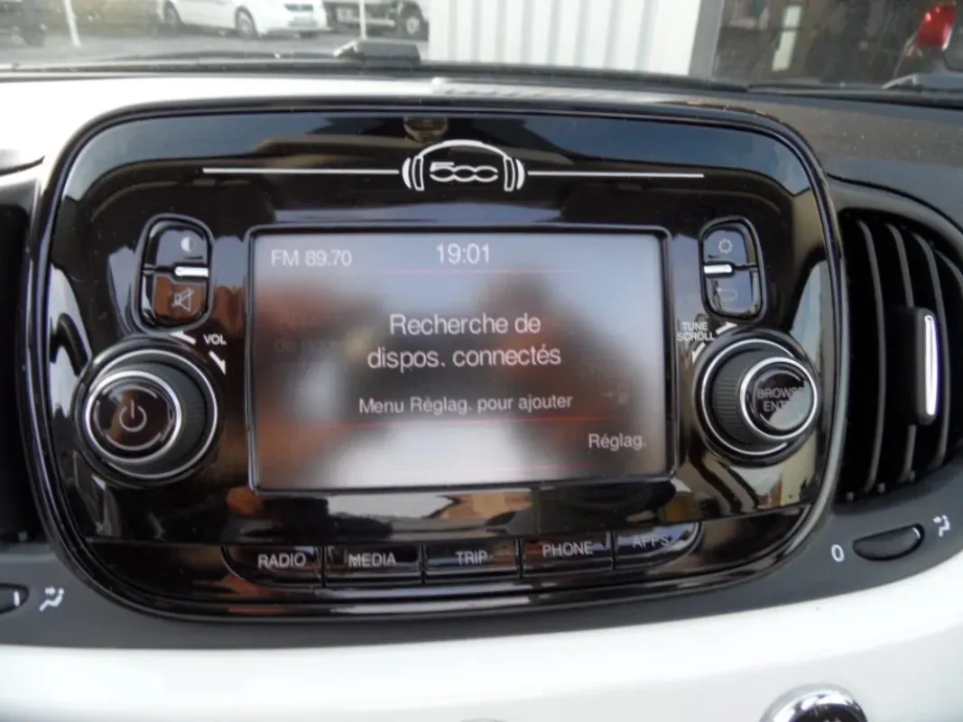 FIAT 500C 12 LOUNGE 69 CV CAPOTE NOIRE
